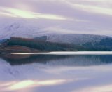 UK, Scotland, Strathclyde, Loch Tulla, reflections at dusk, winter,