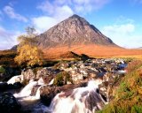 Great Britain/Scotland/Highlands: Falls of River Etive and Buchaille Etive Mor (Glen Coe)