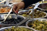 Fresh Olives At Food Fair. UK.