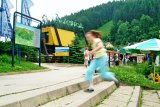 Palenica Hill, Szczawnica Spa, Poland. Chair lift to the popular Szczawnica's hill: great base for hiking and cycling trips.