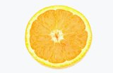 Sliced orange against white background