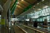 Barajas International Airport Terminal, Madrid Spain;view of walkway travelator