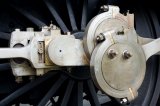 Mechanical detail of an old steam locomotive