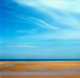 Sand, Sea and Sky; view of coast in Northumberland, England, UK