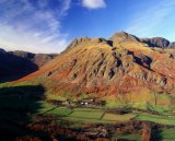 A view across Langdale to the Langdale Pikes; Lake District National Park, Cumbria, England, Great Britain.