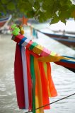 Prayer Ribbons On Boat Prow