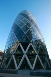 Gherkin office tower, City of London, England.