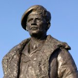 Southsea,Portsmouth,Hampshire,England,UK:statue of Field Marshall Viscount Montgomery of Alamein.