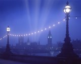 Great Britain/London: Westminster at night seen from South Bank