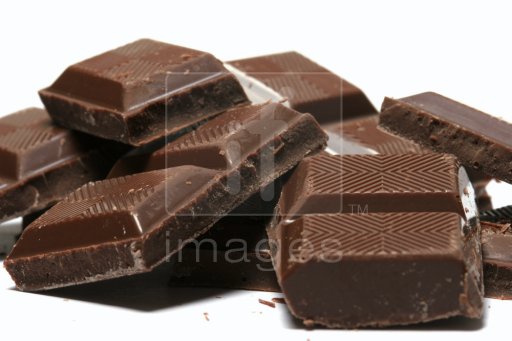 Pieces of milk chocolate