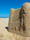 Sand castle on the beach, Cornwall 