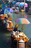 Floating Water Market Traders, Bangkok
