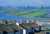 UK, Cheshire, Runcorn, urban and industrial landscape