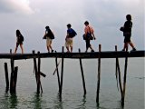 People on Foot Bridge - Thailand