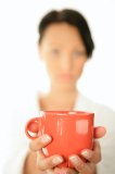 Woman with mug