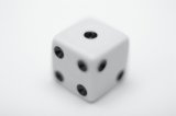 White dice showing number one